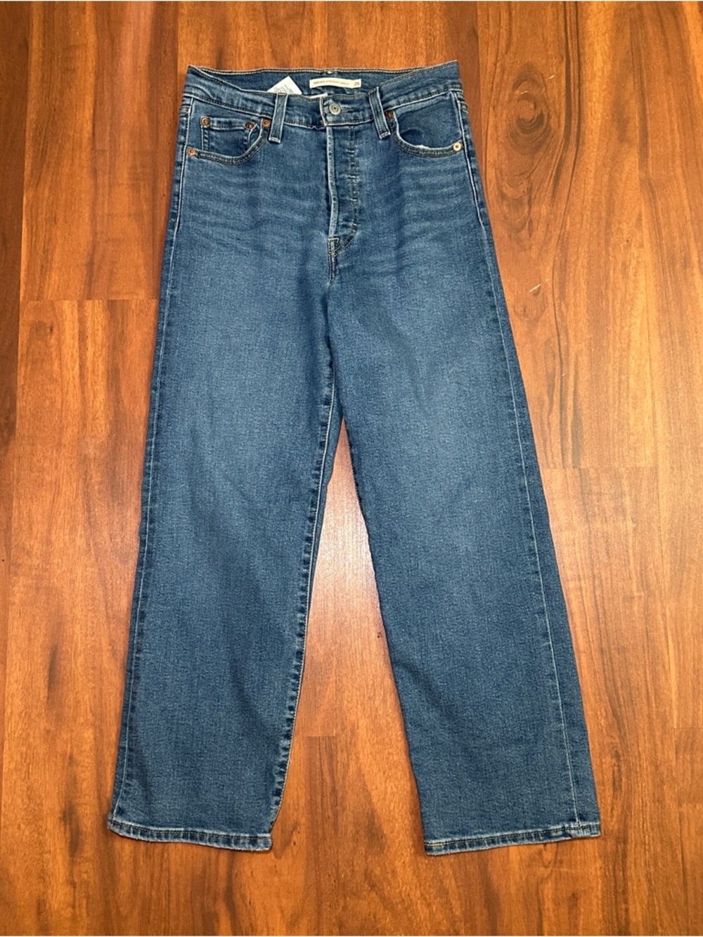 Levi's ribcage straight ankle- Dark Blue Wash